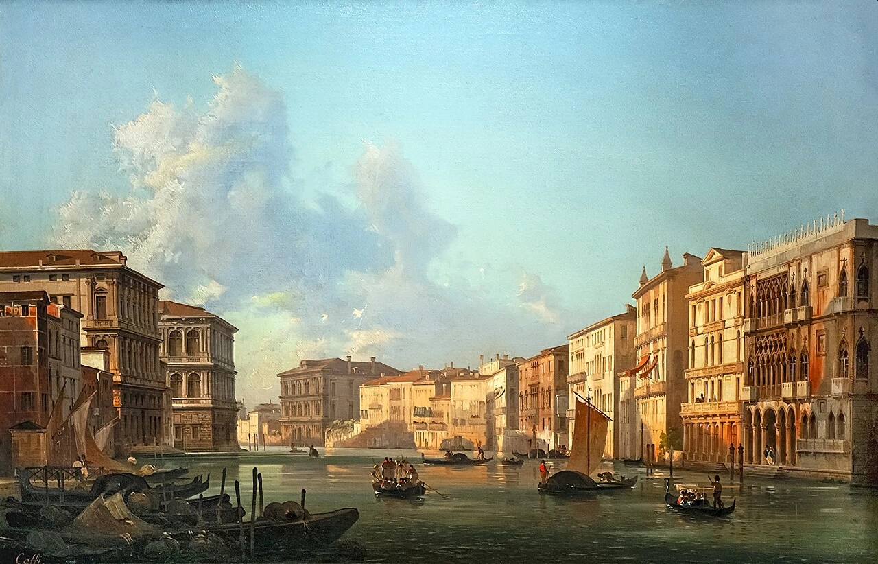 Il Canal Grande verso Ca' Pesaro - Ca' Rezzonico, Venezia